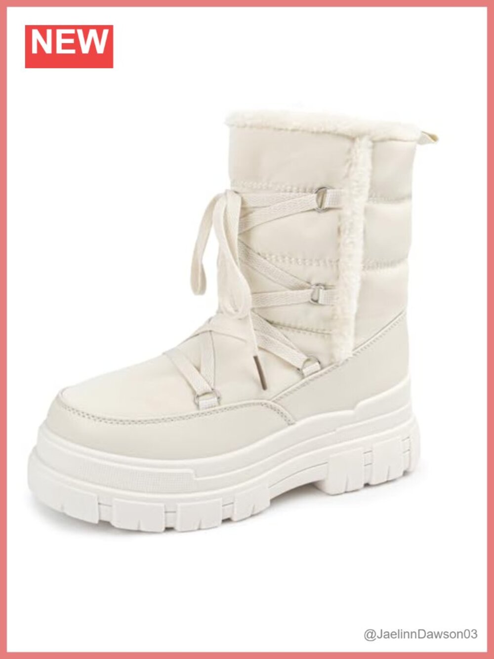 Viapipa Mid-Calf Waterproof Snow Boots Women Zip Faux Fur Lined Winter Boots